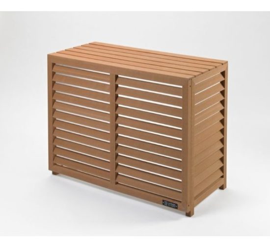 Teak Heat Pump Screens Cover