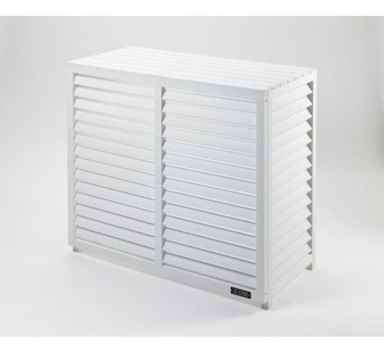 White Heat Pump Screens Cover